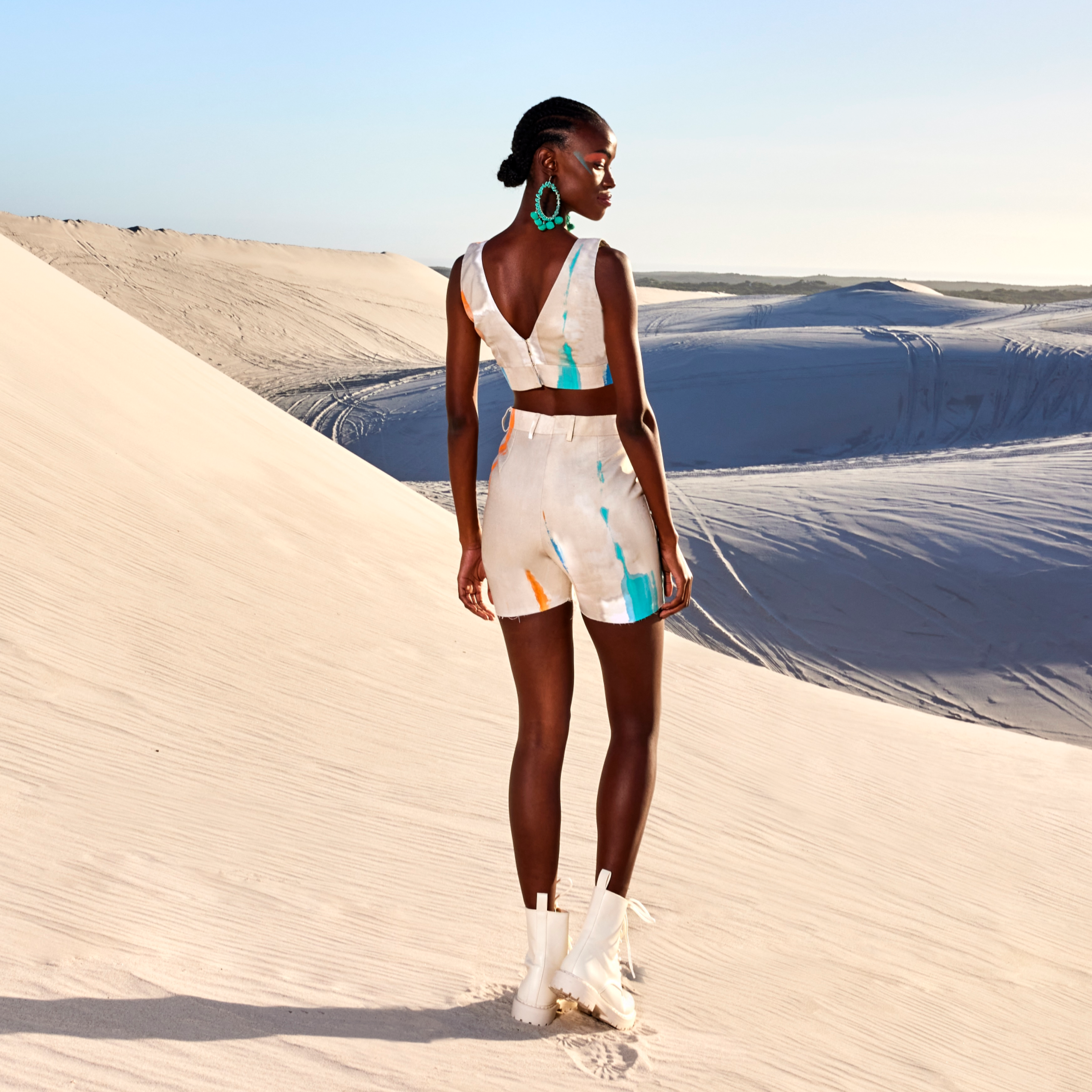 HAND PAINTED CHAOS TOP AND SHORTS