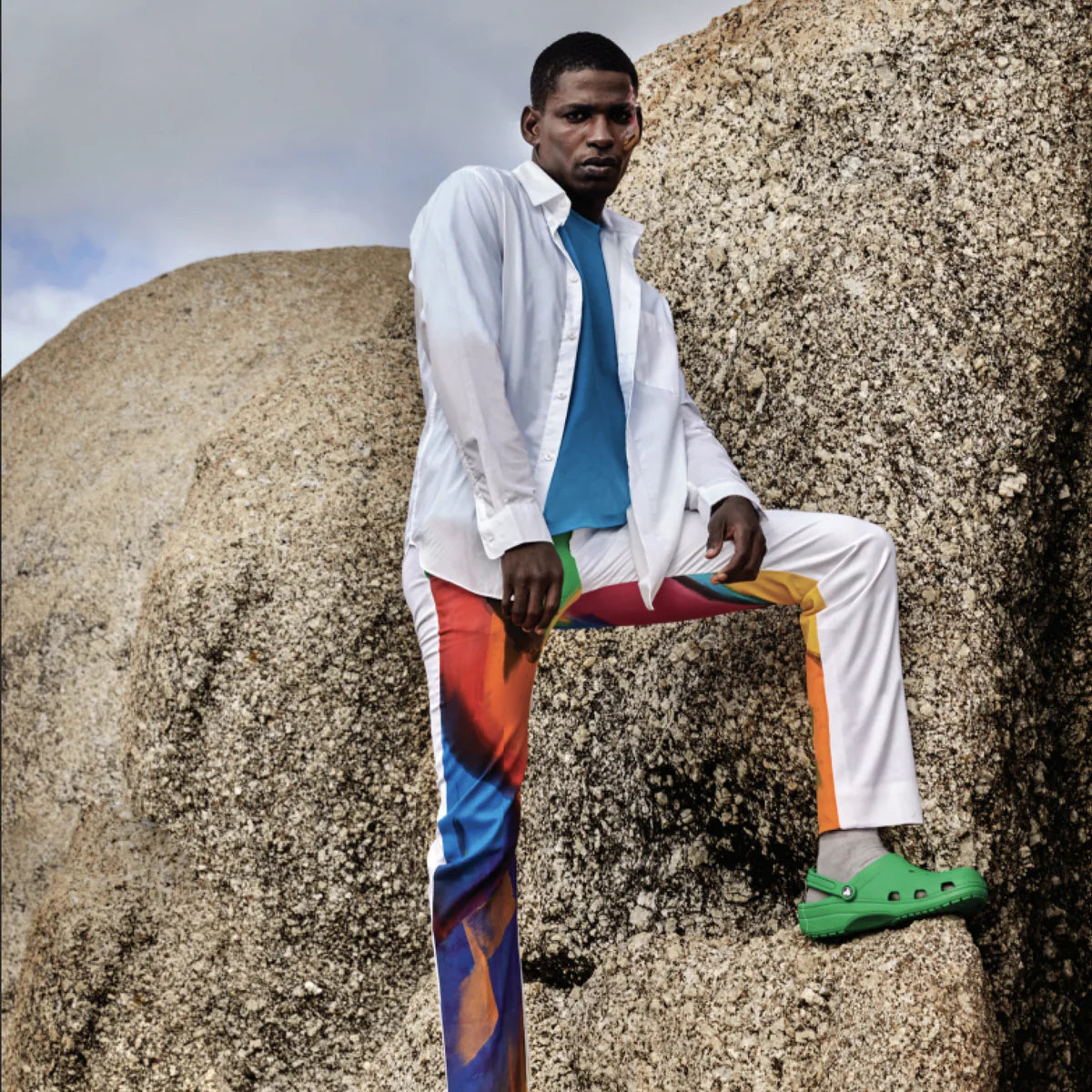 HAND PAINTED CHAOS TROUSERS