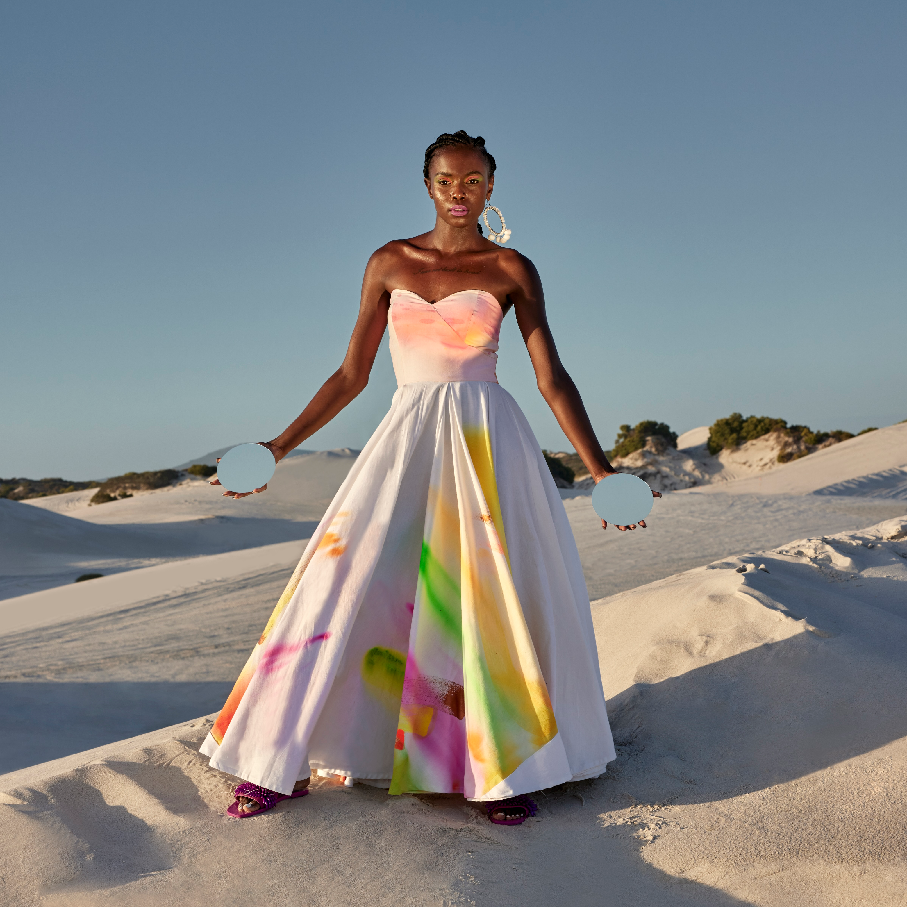 HAND PAINTED CHAOS SUMMER GOWN