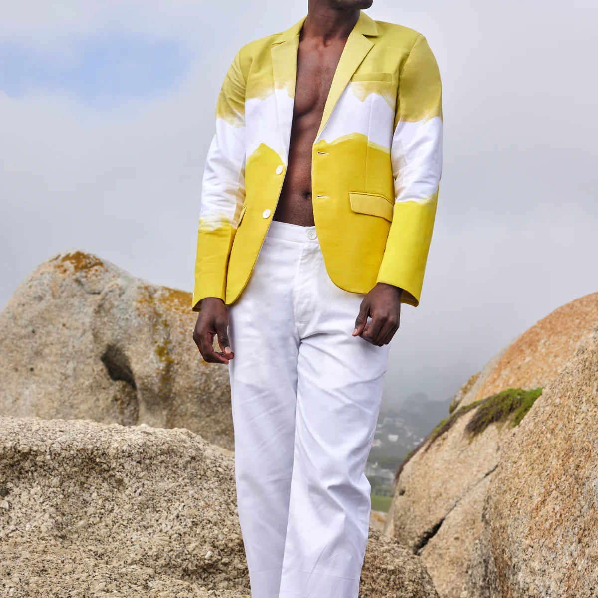 HAND PAINTED CHAOS BLAZER AND TROUSER