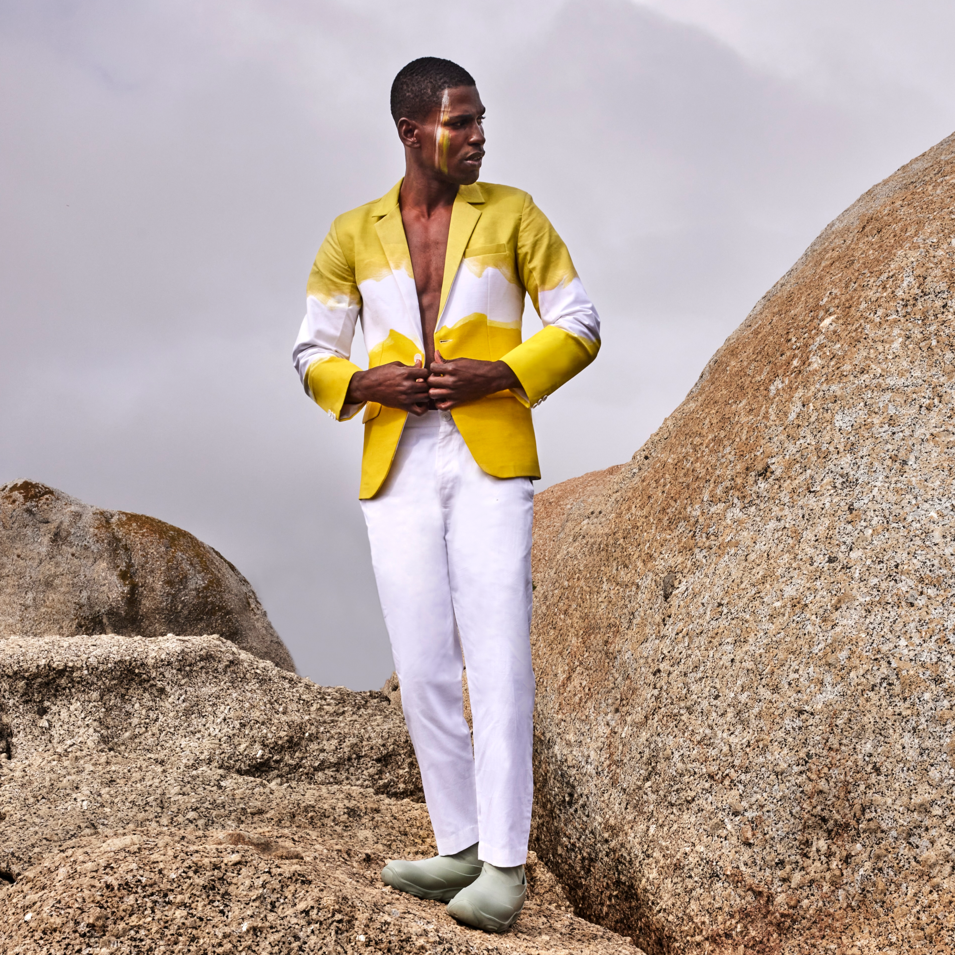 HAND PAINTED CHAOS BLAZER AND TROUSER