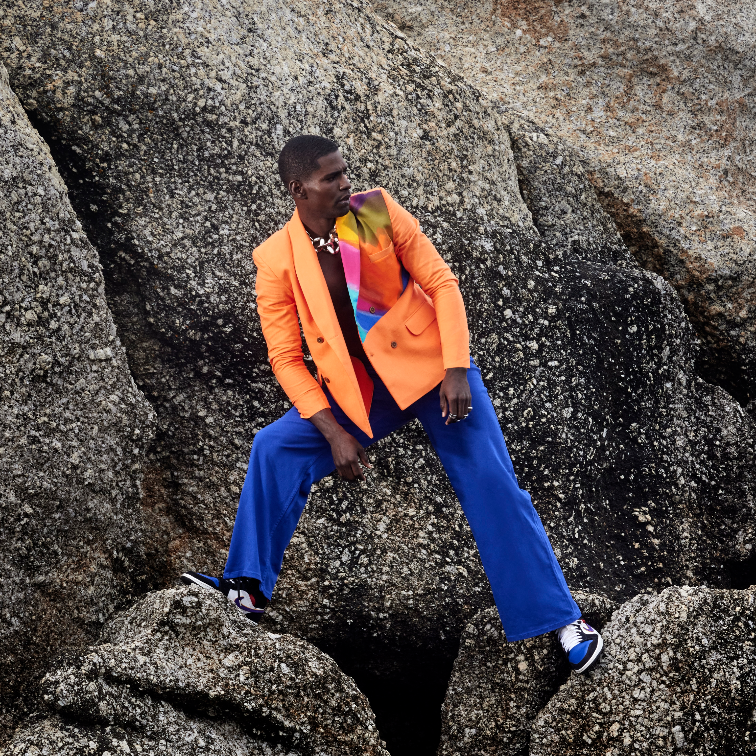 BLAZER WITH HAND PAINTED PATCH