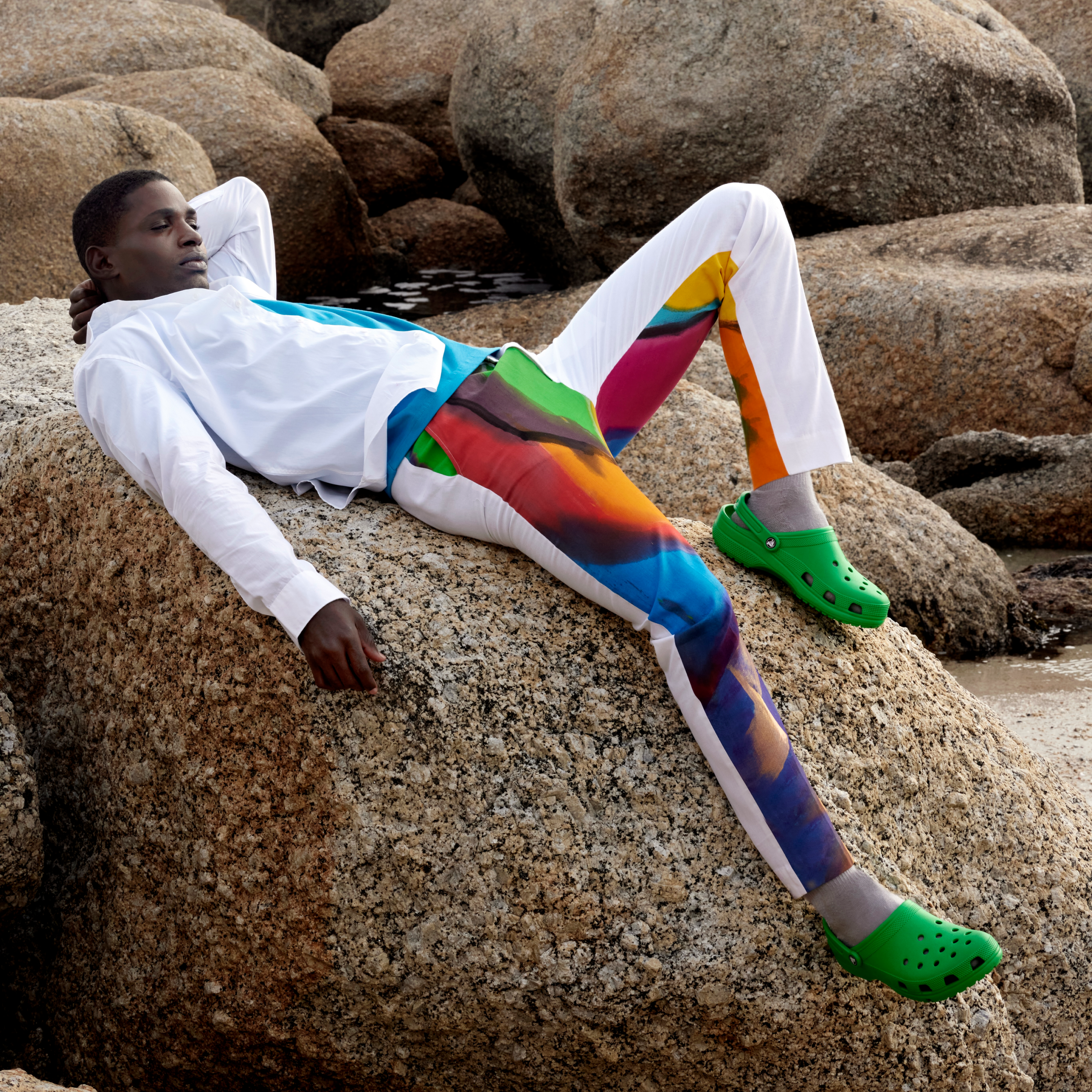 HAND PAINTED CHAOS TROUSERS