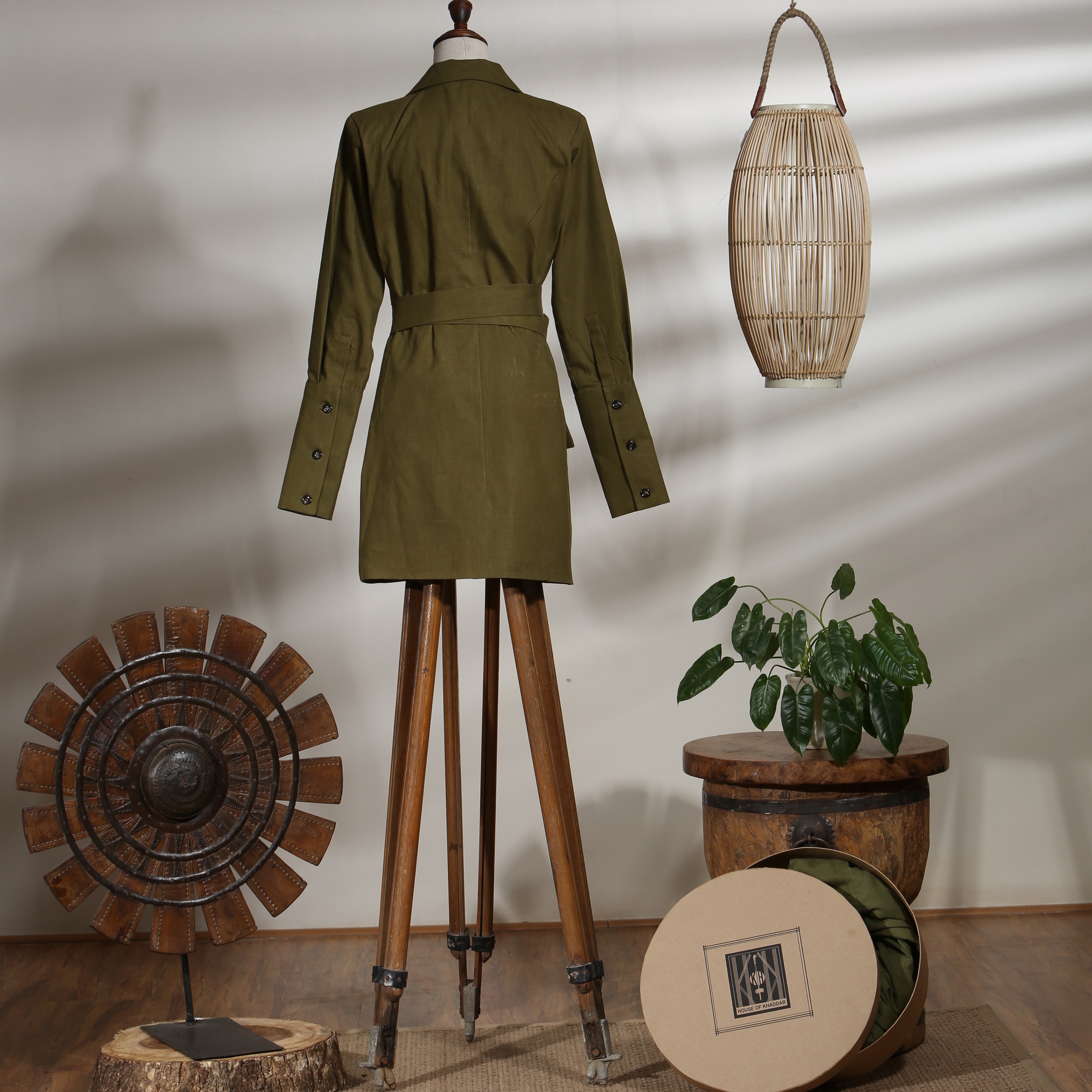 Wrap Jacket - Olive Branch